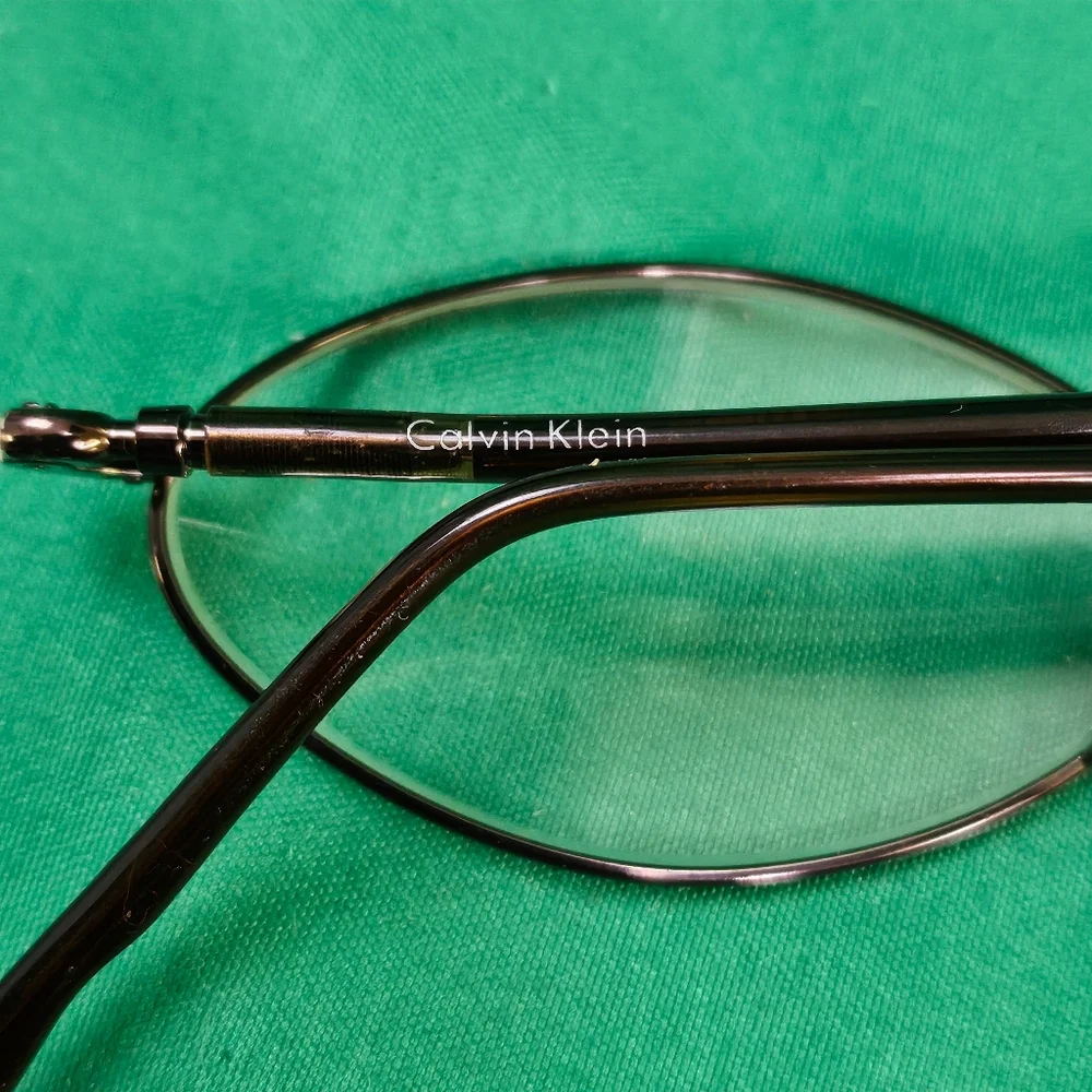 Calvin Klein CK 140 509 361 Brown Full Rim Metal Eyeglasses Frames Made In Italy
